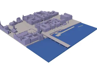 London city tile Level 2 block TQ3079 North West 3D model