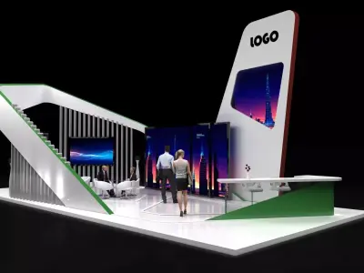 Exhibition Stall stand 13X6 3D model