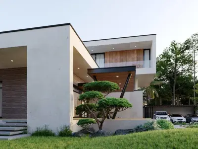Villa Exterior Model Download by Lai Chung  3D model