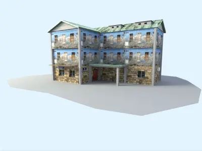 town house 2 Low-poly 3D model