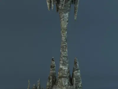 Stalactite column 3D model