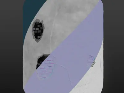 Procedural Stylized Brick Concrete and Painted Plaster Texture