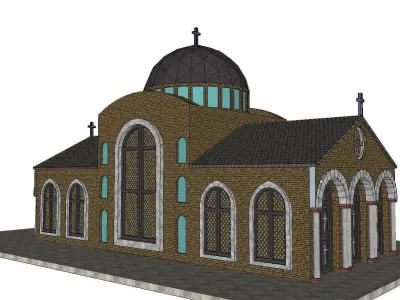 Architecture-Religion-God-Culture-Temple-081 church 3D model