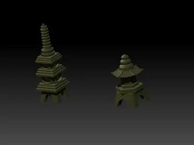 Japanese Stone 03 3D print model