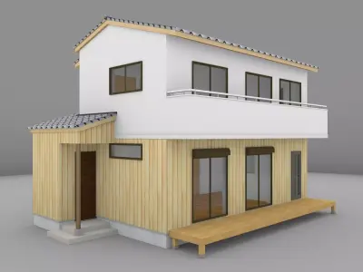House model for background 19 Low-poly 3D model