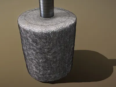 Tree Protection Bar 1 High-Poly Version 3D model