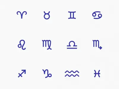 Zodiac Symbols - Full 3D model