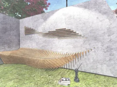 Outdoor Bench 3D model