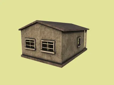 Western House 01 - Wild West Building - Backdrop Full Perm Low-poly 3D model