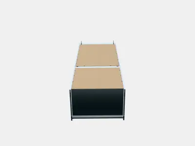 HAUGA High cabinet with 2 doors Low-poly 3D model