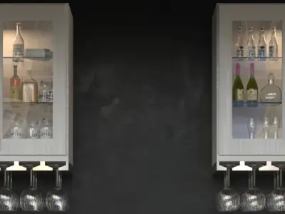 Kitchen and Alcohol 10 3D model