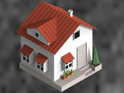 low poly city buildings Low-poly  Low-poly 3D model