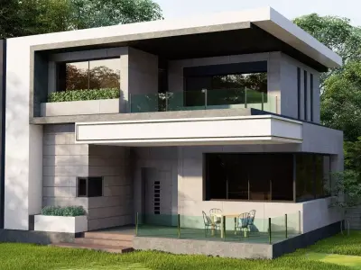 Modern Villa 3 3D model buy
