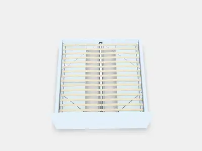 MALM Bed frame high w 4 storage boxes 15 Low-poly 3D model