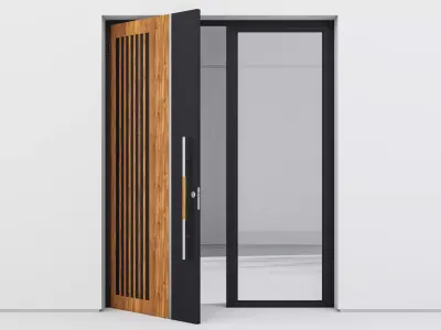 Aluminium door 97 3D model