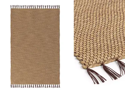 Willow Water Hyacinth Rug 180x120cm RendezVousDeco 3D model