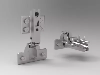 Cabinet hinge 3D model Free 3D model