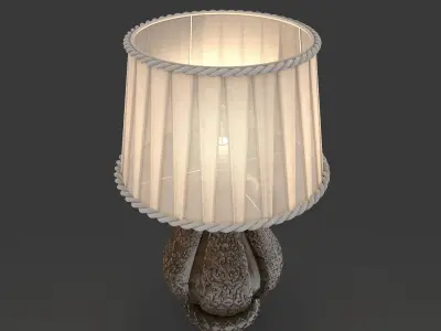 abajur lamp with shade 3D model