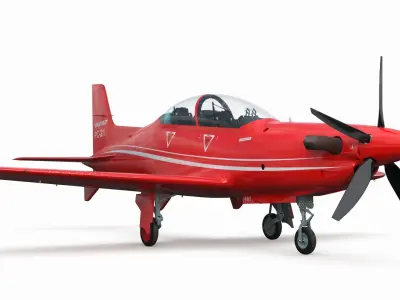  Training Aircraft Pilatus PC-21 Red 