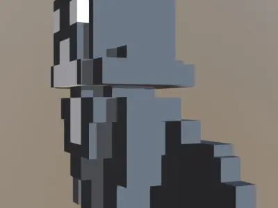 Darth Vader Voxel style  Low-poly 3D model