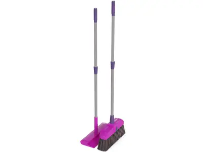 Brooms mops and window squeegees Sweeping Set 3D model