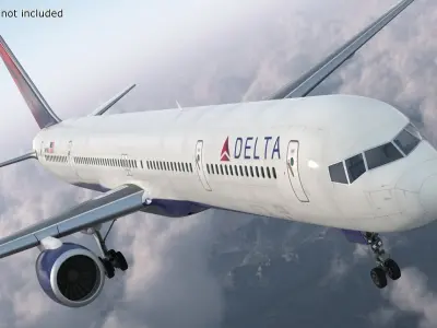  Delta Airlines Boeing 757-300 with Cabin and Doors Rigged 