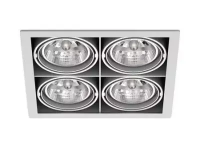 spotlights four led downlights in square frame 3D model