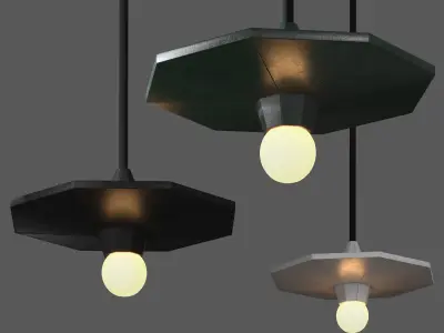 CUBUS LED handmade ceramics pendant lamp-DrCG Model 017 3D model