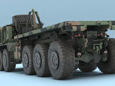 Heavy Palletized Load System Flatbed Used Camouflage 3D model