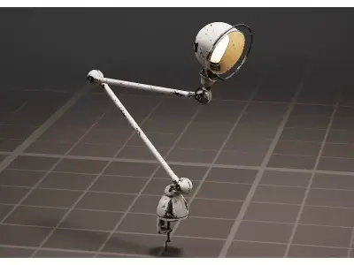 Articulated Desk Lamp - Industrial Architect Clamp Light  3D model
