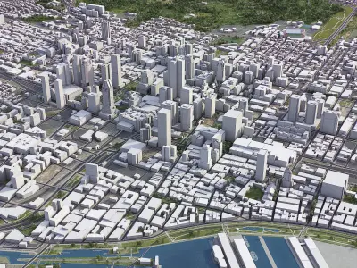 Montreal Low-poly 3D model