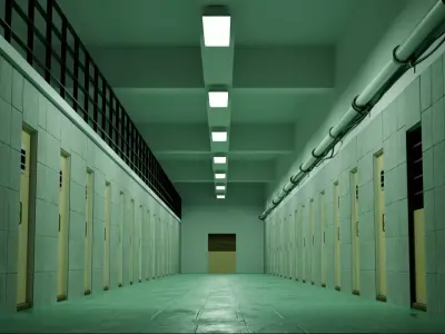 Prison Corridor 3D model