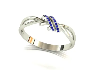 Overhand knot Ring 3D print model