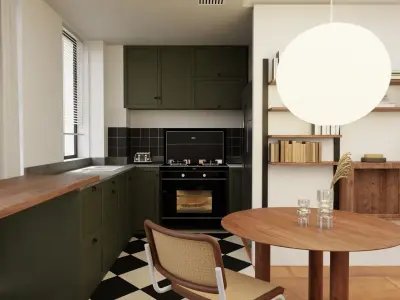 Interior Dinner Design Scene 3D model