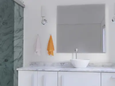 Bathroom beautiful Low-poly 3D model
