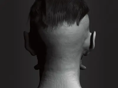 Creature bust HighPoly 3D model