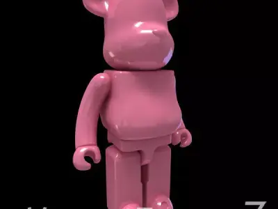 Pink Bear Brick 3D model