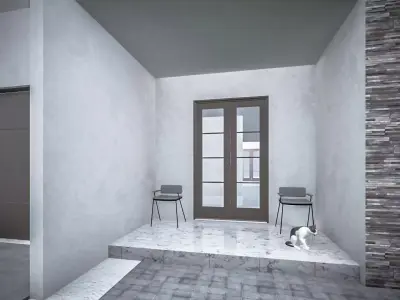 Modern Minimalist Two Storey House 3D model