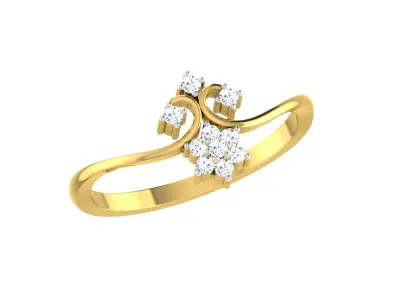 Women Ring Render 3dm STL OBJ FBX Details 3D print model 32