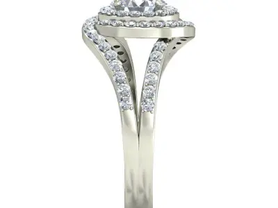Women Wedding Engagement Two Band Ring 3D print model order