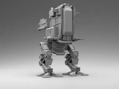 Robo-Tank 3D model robot 3D print model