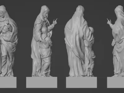 Saint Anna Sculpture 3D print model