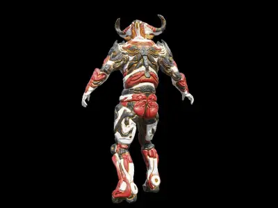 Low Poly - Cyborg Santrasa Low-poly 3D model