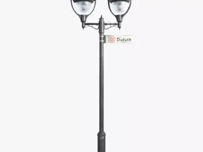 Street Lamp Montreal Low-poly 3D model