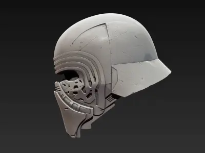 Kylo Ren Helmet  high model 3D model