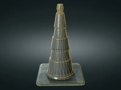 Traffic Cone  Low-poly 3D model
