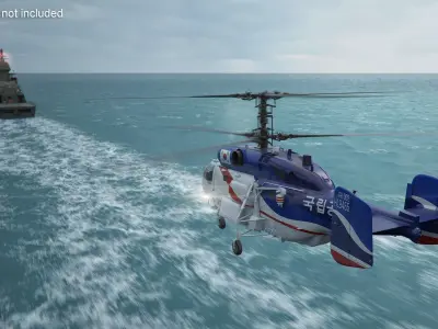  KA-32T Helicopter Operated South Korea with Interior Rigged for Maya 