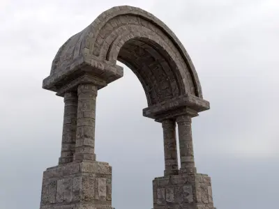 Stone Doorway - Arch Low-poly 3D model