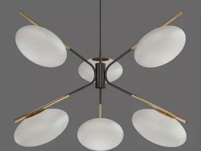 LEVITY chandelier with balls hanging from it 3D model