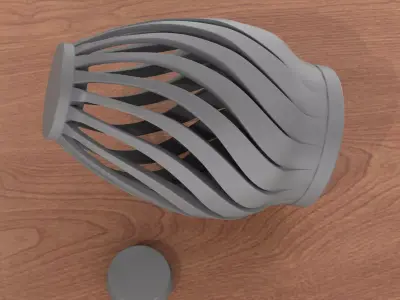 Modern Spiral Lamp 3D print model